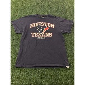 NFL Team Apparel Houston Texans Football L Navy Blue T Shirt